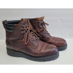 LUCCHESE SPORT Brown Leather lace-up work boots men's Size 10 D  stock # s0018‎